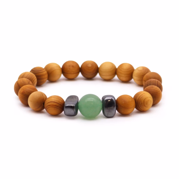Cederhout Sacraal Chakra Armband met Carneool