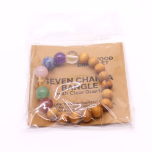 Sju Chakra Armband av Cederträ