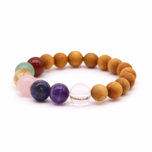 Sju Chakra Armband av Cederträ