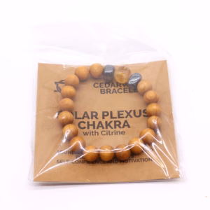 Pulsera de Cedro - Chakra Solar - Citrino