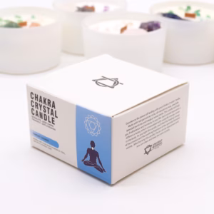 Chakra Kristallen Kaarsen - Keelchakra