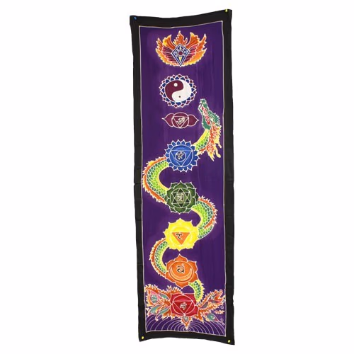 Batikwandtücher Banner - Drachen Design - 175x53cm