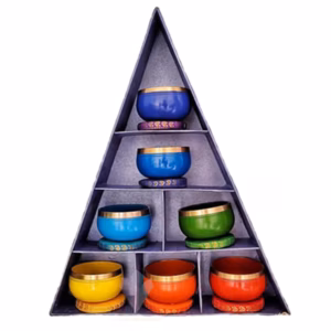 Chakra Pyramid Singing Skål Gavesett