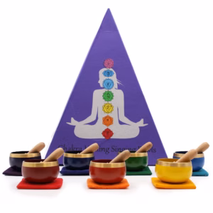 Chakra Pyramid Singing Skål Gavesett