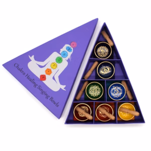 Chakra Pyramid Singing Skål Gavesett