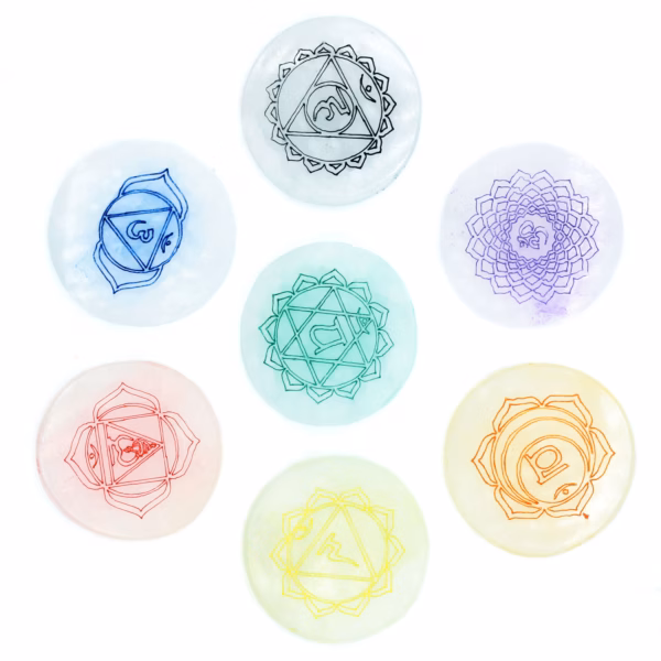 Lot de 7 Plaques de Charge Chakra