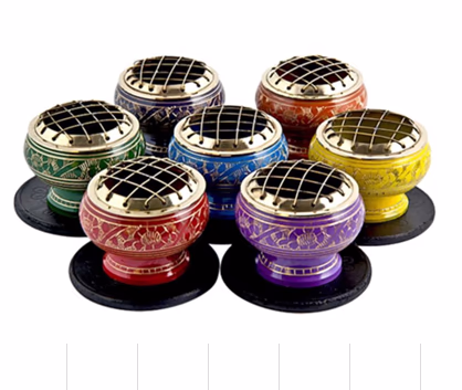 Chakra Tall Carbón Incienso Jar - Root