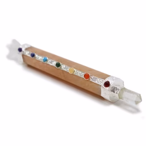 Chakra Staaf met Engel - Gouden Kristal