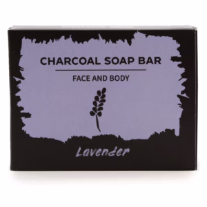Lavendel - Tvål med Aktivt Kol 85g - Charcoal Soap 85g