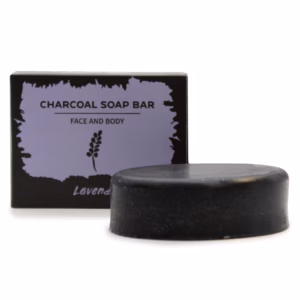 Lavendel - Tvål med Aktivt Kol 85g - Charcoal Soap 85g