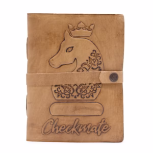 Checkmate - Beige - 200 sidor med rufsade kanter - 20x15cm