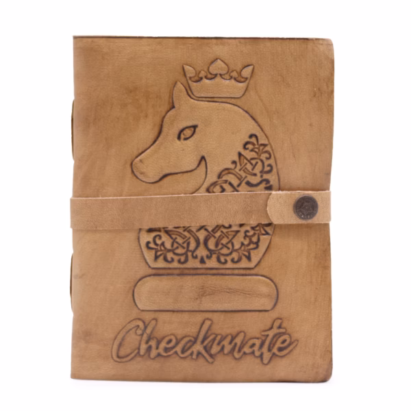 Checkmate - Beige - 200 sidor med rufsade kanter - 20x15cm