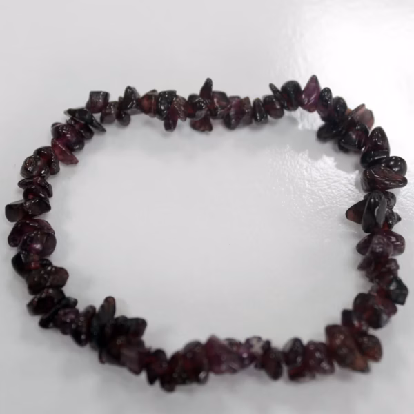 Chipstone Armband - Bloed Granaat