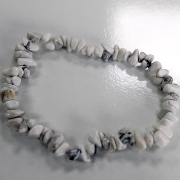 Armband - Chipstone Weißer Jaspis