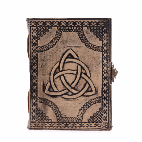 Cirkel-Triquetra - Esoterisk Anteckningsbok - Ljusbrun - 200 sidor