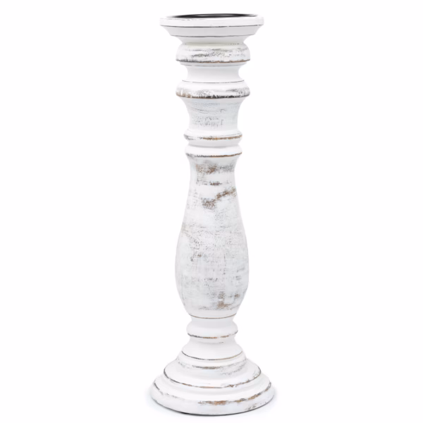 Soporte de Vela Clásico - Blanco - Grande