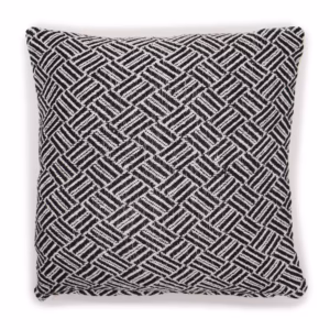 Klassisk Putevaretrekk - Criss - Cross Svart - 40x40cm