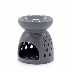 Quemador de Aceite Clasico - Diseño de Lágrimas - Gris