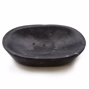 Klassisk Oval Svart Tvålfat av Marmor