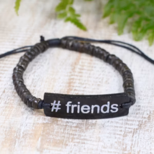 Coco Slogan Armbånd - #friends