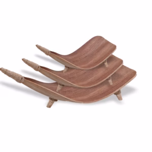 Kokosblad Fruitschaal Set - Naturel