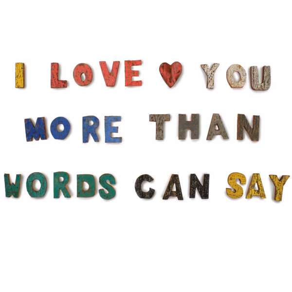 Colour Rustic Bark Letters - Jeg Elsker Dig Mere End Ord Kan Sige(28)