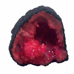 Geodas de Calsita Coloreada - Roca Negra - Rojo Oscuro