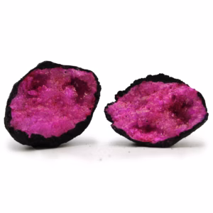 Geodas de Calsita Coloreada - Roca Negra - Rojo Oscuro
