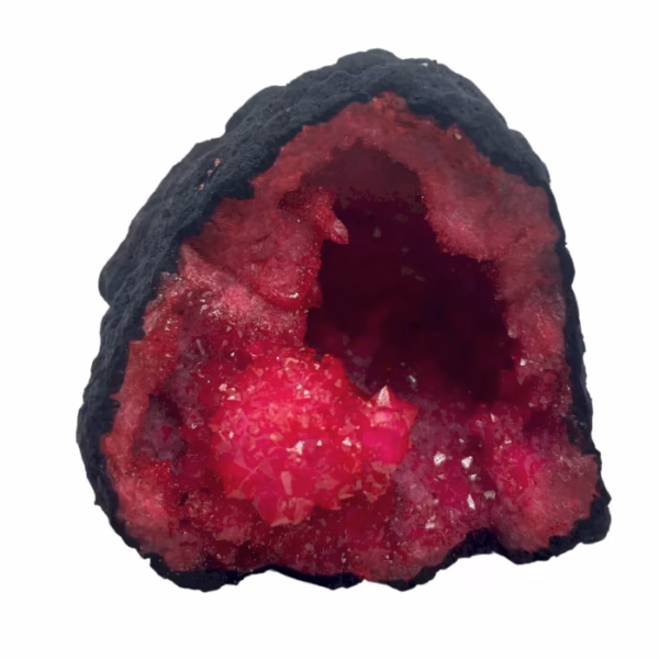 Geodas de Calsita Coloreada - Roca Negra - Rojo Oscuro