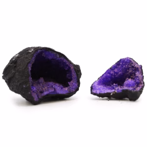 Géodes de Calsite Colorées - Black Rock - Violet