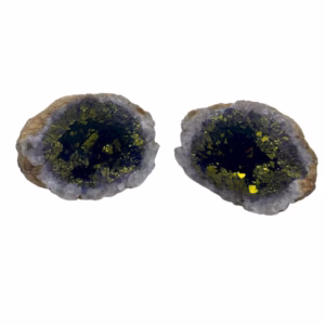 Géodes de Calsite Colorées - Roche Naturelle - Violet et Or