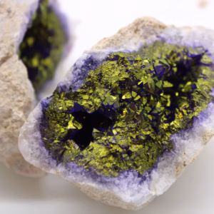 Géodes de Calsite Colorées - Roche Naturelle - Violet et Or