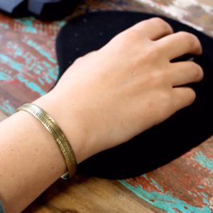 Copper Tibetan Bracelet - Slim Tribal Swirls