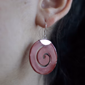 Øredobber I Korallstil I 925 Sølv - Scroll - Design