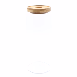 Glasburk med Bambulock - 20cm