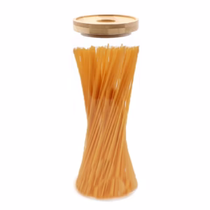Glasburk med Bambulock - 25cm
