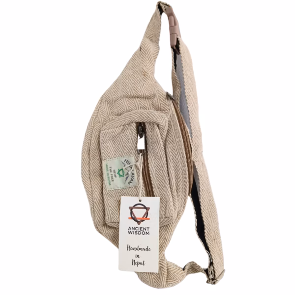 Cotton Hemp Style Belt - Or Fanny Bag - Natural