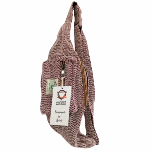 Cotton Hemp Style Belt - Or Fanny Bag - Wine