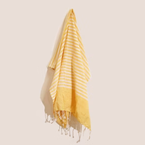 Cotton Pario Throw - 100x180cm - Sunny Yellow
