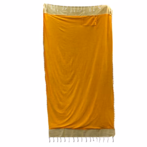 Serviette Paréo Coton - 100x180cm - Jaune Soleil