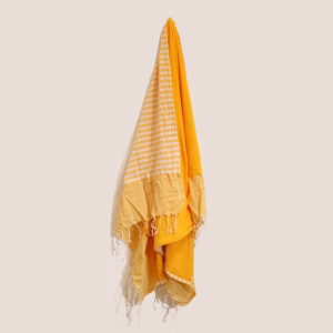 Serviette Paréo Coton - 100x180cm - Jaune Soleil