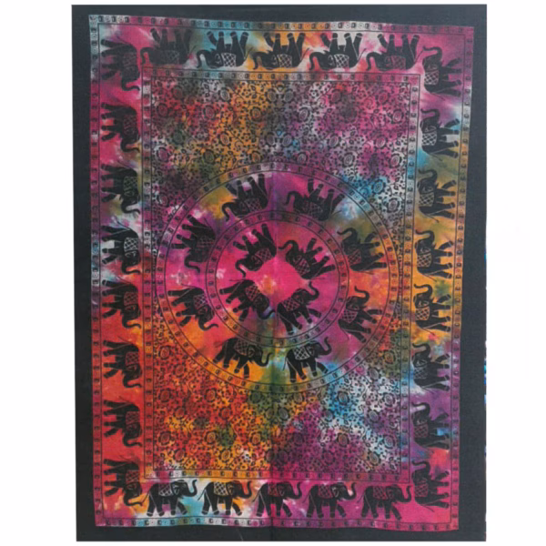 Baumwoll - Wandtücher - Elefantenmandala