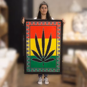Veggkunst I Bomull - Herbal Leaf