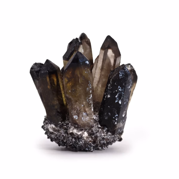 Håndlavet Kvartsklynge - Røgfarvet Spøgelseskvarts (Ca. 250 - 300g ) - 8cm