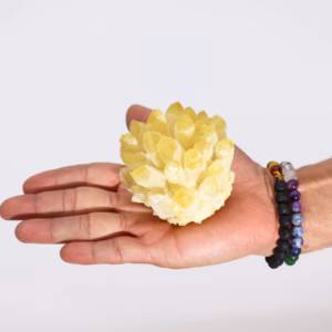 Crafted Natural Quartz Cluster - Yellow Ghost Quartz - Approx. 250 - 300gm - 8cm