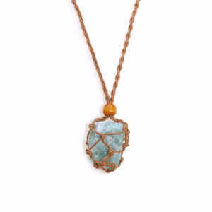 Cordons Collier Pierres & Cristal 45cm/18inch - Marron