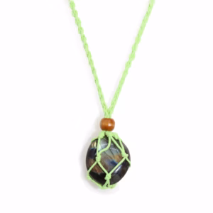 Cordons Collier Pierres & Cristal 45cm/18inch - Vert