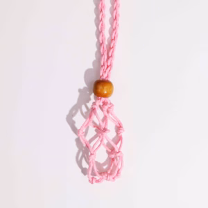 Crystal Gemstone Necklace Cord 45cm/18inch - Pink