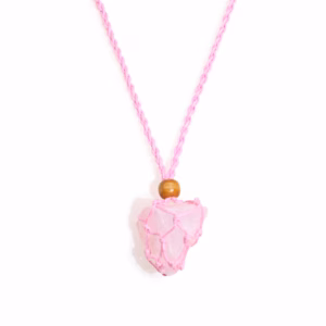 Cordons Collier Pierres & Cristal 45cm/18inch - Rose