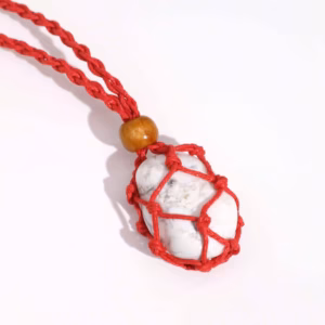 Cordones para Collar de Pieras Preciosas 45cm - Rojo